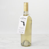 Étiquettes Pour Bouteilles Bienvenue au mariage de l'État de Floride (Incliné)