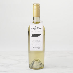 Étiquettes Pour Bouteilles Bienvenue au Mariage d'état du Tennessee