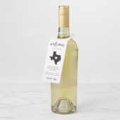 Étiquettes Pour Bouteilles Bienvenue au Mariage du Texas (Incliné)