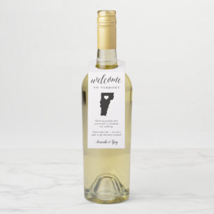 Étiquettes Pour Bouteilles Bienvenue au Mariage du Vermont