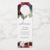 Étiquettes Pour Bouteilles Bienvenue au mariage Radiant Bloom (Devant)