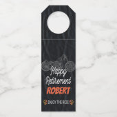 Étiquettes Pour Bouteilles Biker Happy Retirement avec Motorcycle Graphisme (Devant)