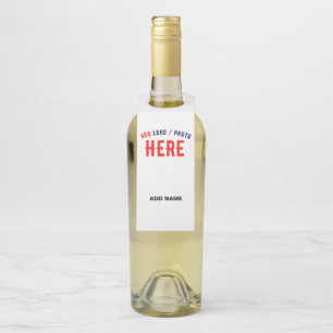 ÉTIQUETTES POUR BOUTEILLES BLANC PERSONNALISABLE MODERNE DE MARQUE VÉRIFIÉE S