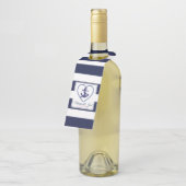 Étiquettes Pour Bouteilles Bleu et Ancre (Incliné)