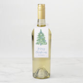 Étiquettes Pour Bouteilles Blue Chinoiserie Christmas (Sur bouteille)