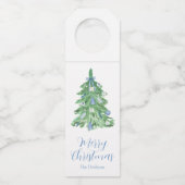 Étiquettes Pour Bouteilles Blue Chinoiserie Christmas (Devant)