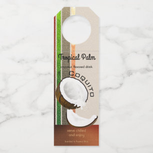 Étiquettes Pour Bouteilles Boisson à base de noix de coco Coquito