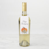 Étiquettes Pour Bouteilles Bon thanksgiving élégant pour les affaires (Sur bouteille)