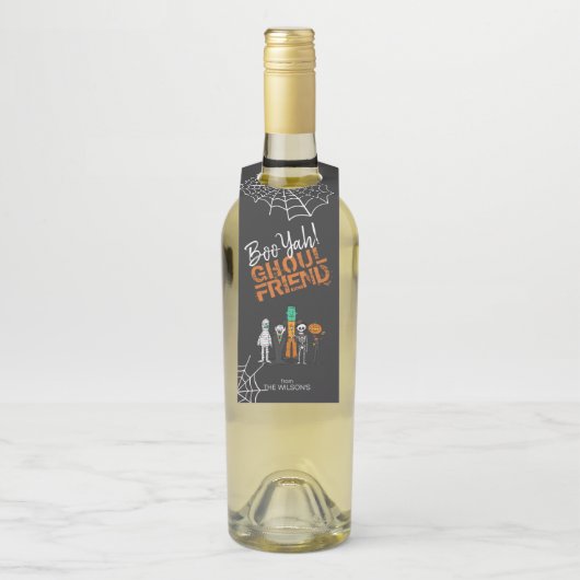 Étiquettes Pour Bouteilles Boo Yah Ghoul Ami Halloween Monsters ID684 (Sur bouteille)