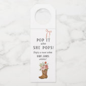 Étiquettes Pour Bouteilles Boots et ruban POP IT (Devant)