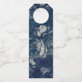 Étiquettes Pour Bouteilles Bouquet de mariage Rose Gold Navy (Dos)