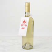 Étiquettes Pour Bouteilles Bouteille Joyeuse Fête du Canada (Incliné)