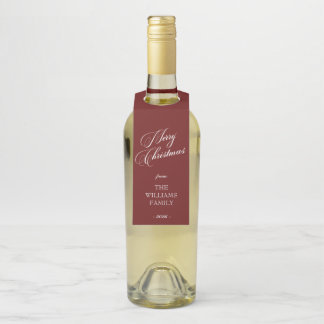Étiquettes Pour Bouteilles Bouteille personnalisée Joyeux Noël Bourgogne