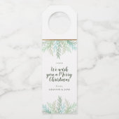 Étiquettes Pour Bouteilles Branches d'hiver Aquarelle moderne (Devant)