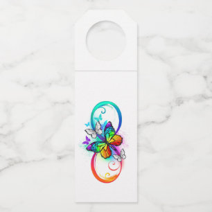 Étiquettes Pour Bouteilles Bright infinity with rainbow butterfly