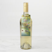 Étiquettes Pour Bouteilles Brook de printemps avec canards/fleurs (Sur bouteille)
