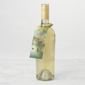 Étiquettes Pour Bouteilles Brook de printemps avec canards/fleurs (Incliné)
