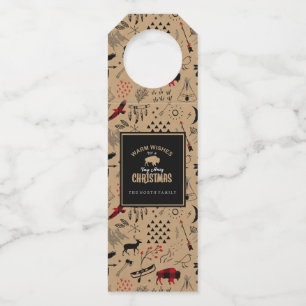 Étiquettes Pour Bouteilles Buffalo Adventures Wears Warm Kraft Red ID599