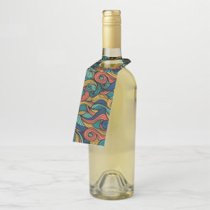 Étiquettes Pour Bouteilles Cachemire à motif cachemire topped