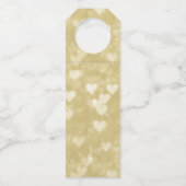 Étiquettes Pour Bouteilles Cadeau de mariage Cœur d'or moderne (Dos)