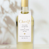 Étiquettes Pour Bouteilles Cadeau de mariage Cœur d'or moderne