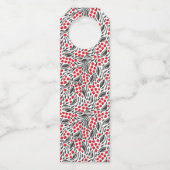 Étiquettes Pour Bouteilles Cadeau de vacances Floral Berries (Dos)