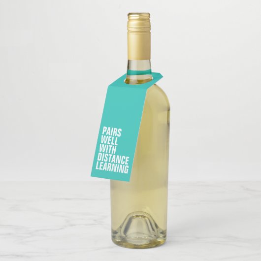 Étiquettes Pour Bouteilles Cadeau drôle pour l'apprentissage à distance (Incliné)