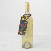 Étiquettes Pour Bouteilles Cadeau Friendsgiving Merci (Incliné)
