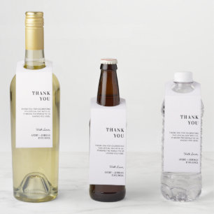 Étiquettes Pour Bouteilles Cadeau personnalisé de mariage pour hôtesse de fêt