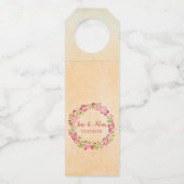 Étiquettes Pour Bouteilles Cadre des fleurs (Dos)