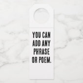 Étiquettes Pour Bouteilles Calligraphie chinoise classique-Cloud-# 001- (Dos)