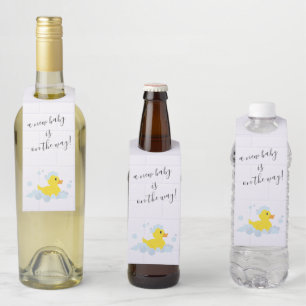 Étiquettes Pour Bouteilles Canard en caoutchouc