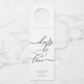 Étiquettes Pour Bouteilles Célébration de fête de signature d'amour (Devant)