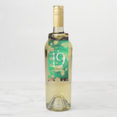 Étiquettes Pour Bouteilles Célébration élégante du 19e anniversaire de mariag (Sur bouteille)