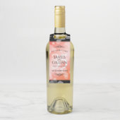 Étiquettes Pour Bouteilles Célébration élégante du 35e anniversaire de mariag (Sur bouteille)