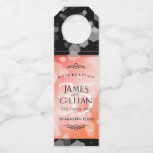 Étiquettes Pour Bouteilles Célébration élégante du 35e anniversaire de mariag (Dos)