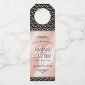 Étiquettes Pour Bouteilles Célébration élégante du 46e anniversaire de mariag (Dos)