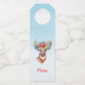 Étiquettes Pour Bouteilles Cerf Floral (Dos)