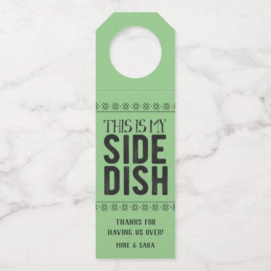 Étiquettes Pour Bouteilles C'Est Mon Plat Côté (Devant)