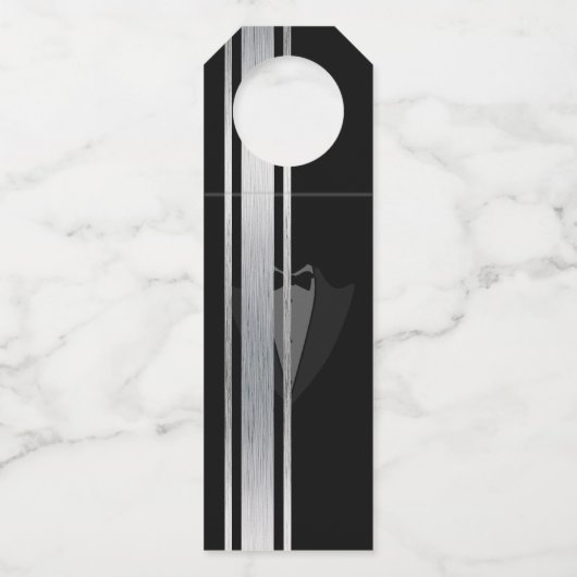 Étiquettes Pour Bouteilles Cette fête de célibataire noble en noir et blanc (Devant)