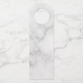 Étiquettes Pour Bouteilles 'Cheers' Élégant Mariage Marbre Script (Dos)