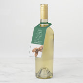 Étiquettes Pour Bouteilles Chien de Noël drôle ruff année dans la carte d'exa (Incliné)