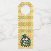 Étiquettes Pour Bouteilles Chien mignon de la Saint Patrick (Devant)