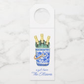 Étiquettes Pour Bouteilles Chinoiserie Aquarelle Sac à glace (Devant)