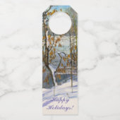 Étiquettes Pour Bouteilles Chute de neige aquarelle (Devant)