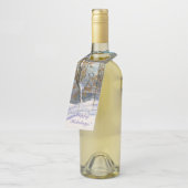 Étiquettes Pour Bouteilles Chute de neige aquarelle (Incliné)