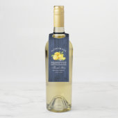 Étiquettes Pour Bouteilles Citrons Bleu Bois Limoncello Merci (Sur bouteille)