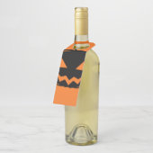 Étiquettes Pour Bouteilles Citrouille noir (Incliné)