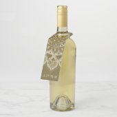 Étiquettes Pour Bouteilles Classique Mandala Inde Style 4 (Incliné)