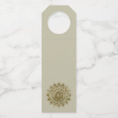 Étiquettes Pour Bouteilles Classique Mandala Inde Style 4 (Dos)